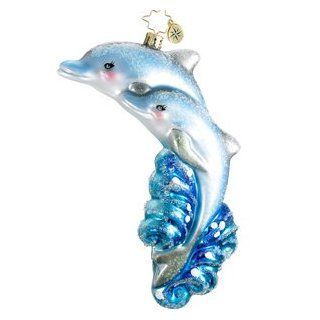 Radko Splish Splash Dolphin Ornament   Decorative Hanging Ornaments