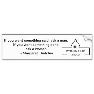 Margaret Thatcher Quote Bumper Stickers