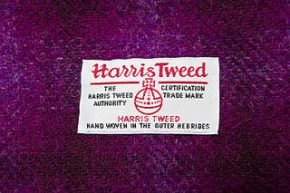 harris tweed heart shaped heat or chiller pad by mannandmoon
