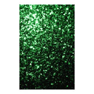 Beautiful Glamour Green glitter sparkles Stationery Paper