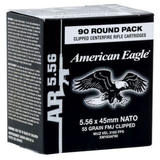 Federal American Eagle Ammo 10 Round Clips in Box of 90 5.56x45mm 62 gr. 773590