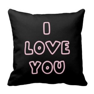 Love word art Valentines pillow