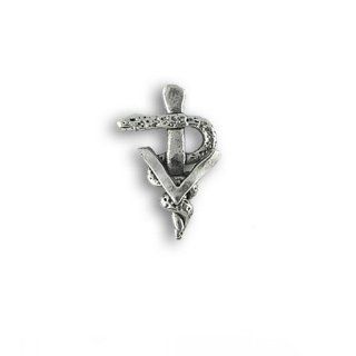 Pewter Veterinary Caduceus Lapel Pin by The Magic Zoo Merry Rosenfield Jewelry