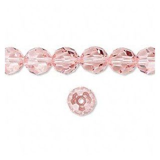 Swarovski Crystal 5000 8mm Light Rose (Pink) Faceted Round Beads   12 Pack 