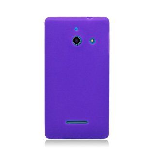 Purple Flex Cover Case for Huawei W1 H883G Windows Phone Straight Talk Cell Phones & Accessories