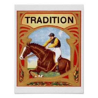 Tradition Horse Vintage Cigar Label Poster