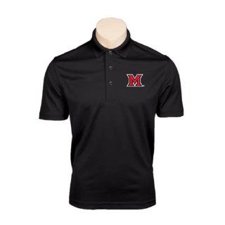 Miami University Black Dry Mesh Polo 'M'  Sports Fan Polo Shirts  Sports & Outdoors