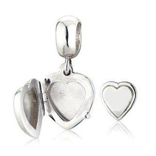 sterling silver engravable heart locket by lovethelinks