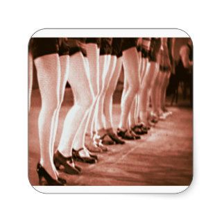 Retro Vintage Dancing Women Beautiful Dancing Legs Sticker
