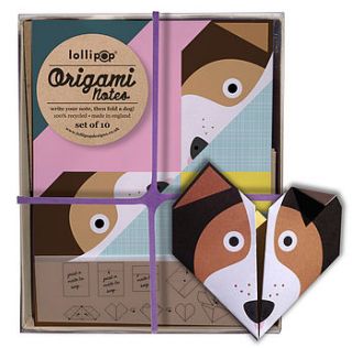 origami notepaper set  dog by lollipop designs