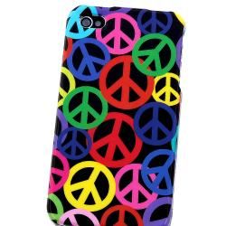 Black Rainbow Peace Sign Case for Apple iPhone 4 Eforcity Cases & Holders