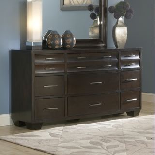 Scalloped Ebony 9 drawer Dresser Domusindo Dressers