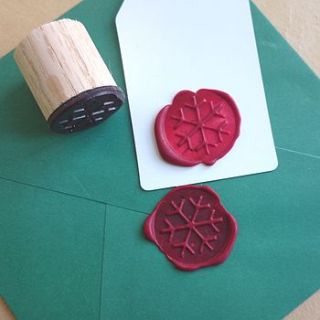 snowflake wax seal by serious stamp