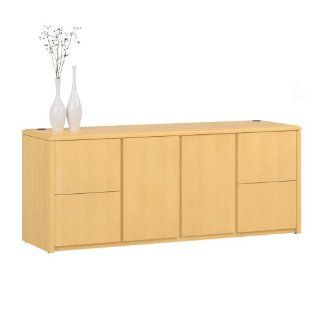 National Office Furniture Arrowood Wood Veneer Storage Credenza, Honey Maple   Storage Cabinets