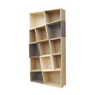 wooden puzzle bookcase by bloq