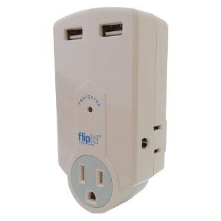 Ideative PP0321W Flipit 2 USB 3 Outlet Travel Surge Protector   Power Strips And Multi Outlets  