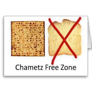 Passover Chametz Free Zone Greeting Cards
