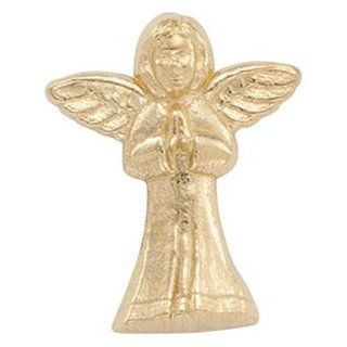 14K Yellow Gold Praying Angel Lapel Pin DivaDiamonds Jewelry