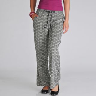 Pink Collection Women's Drawstring Printed Pant Casual Pants