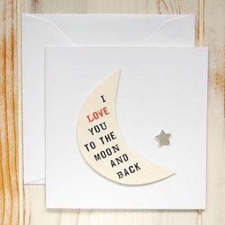 'moon and back' card by door 77