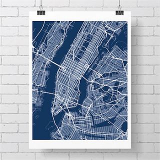 new york city street map art print by kiaco