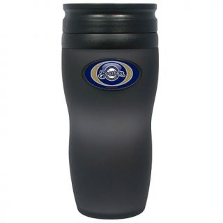 16 oz. Soft Touch Travel Tumbler with Team Logo   Milwaukee Brewers