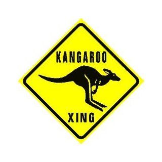 KANGAROO CROSSING sign * street animal zoo   Decorative Signs