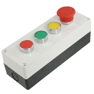 AC 240V 3A Red Mushroom Emergency Stop NC Latching Push Button Station Station   Electrical Outlet Switches  