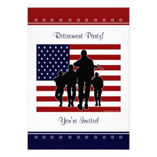 Military Retirement Party Personalized Invitation