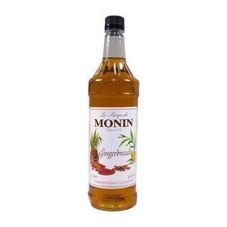 Monin Flavored Syrup, Gingerbread, 33.8 Ounce Plastic Bottle (1 liter)  Grocery & Gourmet Food