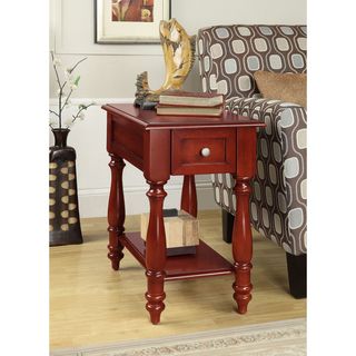 Cherry 1 drawer Hardwood Side Table Coffee, Sofa & End Tables