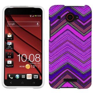 HTC DROID DNA Aztec Neon Purple Pattern Phone Case Cover Cell Phones & Accessories