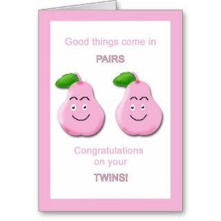 Congratulations Twin Girls Card