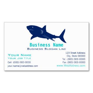 Great White Shark Silhouette Business Card