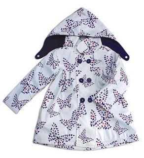 childrens raincoat in butterfly design by green child