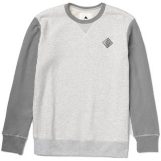 Burton Decade Crew Pullover Sweatshirt Heather Pewter