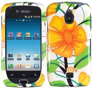 Hard Yellow Sun Flowers Shell Case Cover Accessory for Samsung Exhibit 4G T759 with Free Gift Aplus Pouch Cell Phones & Accessories