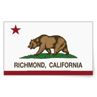 California State Flag Richmond Rectangle Stickers