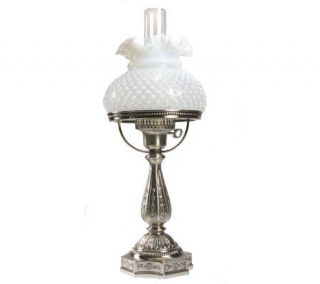 Fenton Art GlassFrench Opalescent Hobnail Student Lamp —