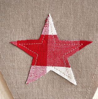 applique star bunting by bluebells & bunting