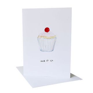 'ooh la la' greetings card by blank inside