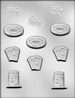 CK Products Assorted Gambling Devices Chocolate Mold Candy Making Molds Kitchen & Dining