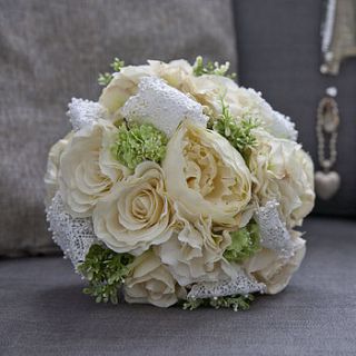 jean silk flower bridal bouquet by birdsong & blooms