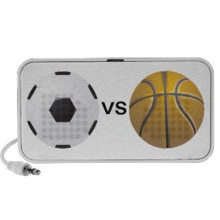 Classic Soccer and Basketball Doodle Portable Speaker