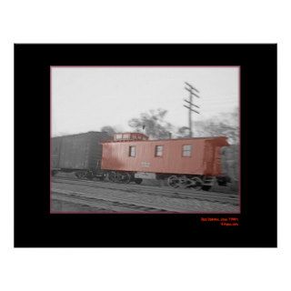 Red Caboose, circa 1940's Poster