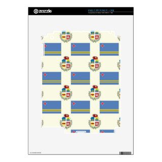 Flag and Crest of Aruba Decals For The iPad 2
