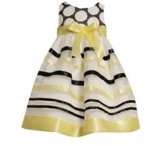 Bonnie Jean Baby Girls Ribbon Organza Easter Spring Dress , Yellow , 2T Clothing