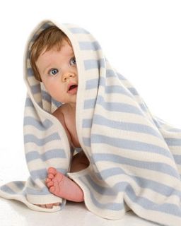 classic stripe cashmere blanket and hat set by pomelo baby