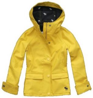Abercrombie Kids Girls Rubber Addison Raincoat (Large, Yellow) Clothing
