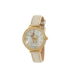 Disney MCK334 Mickey Mouse Women's Gold Tone Mother of Pearl w/ Swarovski Crystals Watch at  Women's Watch store.